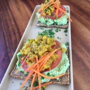 Gluten-free avocado toast from Wild Living Foods